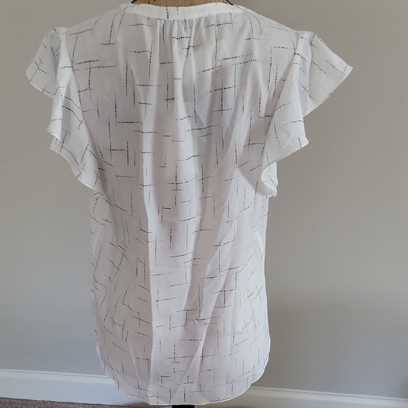 Joie White Blouse with Ruffle Sleeves - Picture 3 of 5